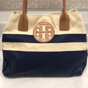 Tory Burch nautical blue extra large bag